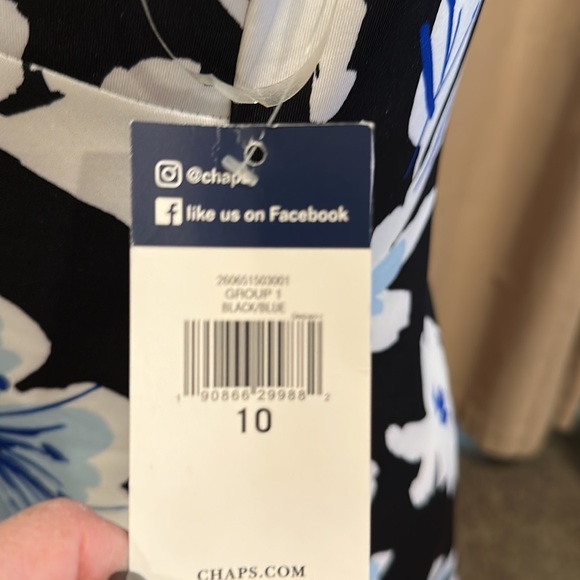 Chaps flowered dress size 10 NWT - Picture 5 of 7